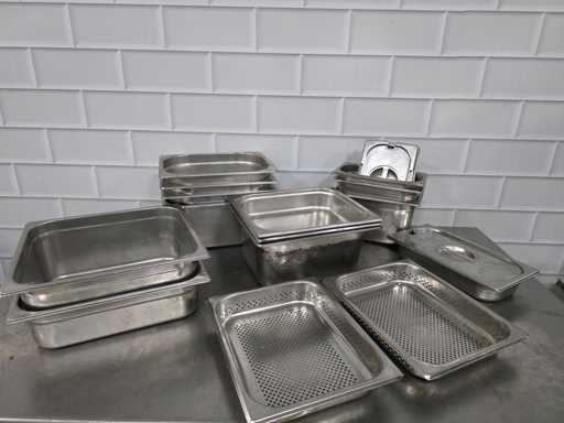 Plateau Gastronorm en acier inoxydable (perforé) (15x)