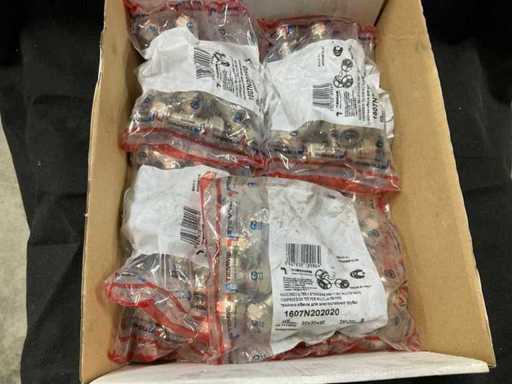 Tiemme T stuk 1607N202020 messing Koppeling