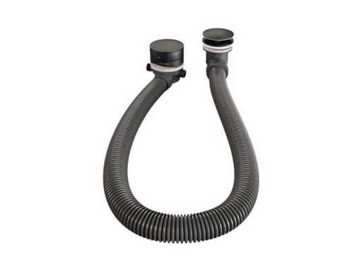 Combinazione di riempimento per bagni Brauer Black Edition tramite overflow matte black