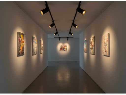 Système de rail de 2 mètres avec 6 pièces de rail spot GU10 avec anneau (4x)