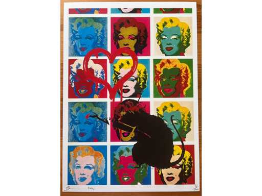 DEATH NYC : Banksy Love Rat & Monroe 31/100