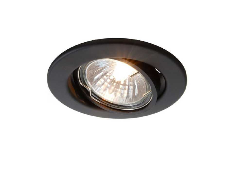 GU10 recessed fixture sand black with lamp holder (50x)