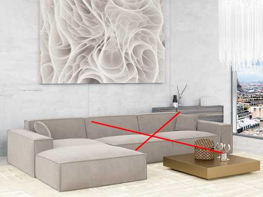 Lot de 2 méridienne  - tissu beige