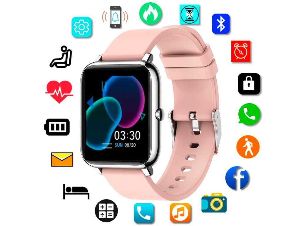 5 Smartwatch Watches Women's & Men's Pink 