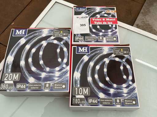 C.Star. Schutzart IP44. Weihnachten LED-Beleuchtung Girlande. (3-fach)