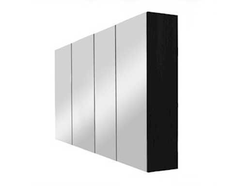 DS Deluxe Spiegelschrank schwarz Eiche 140cm