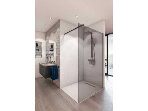 Mat Zwart Inloopdouche 140x198 cm 