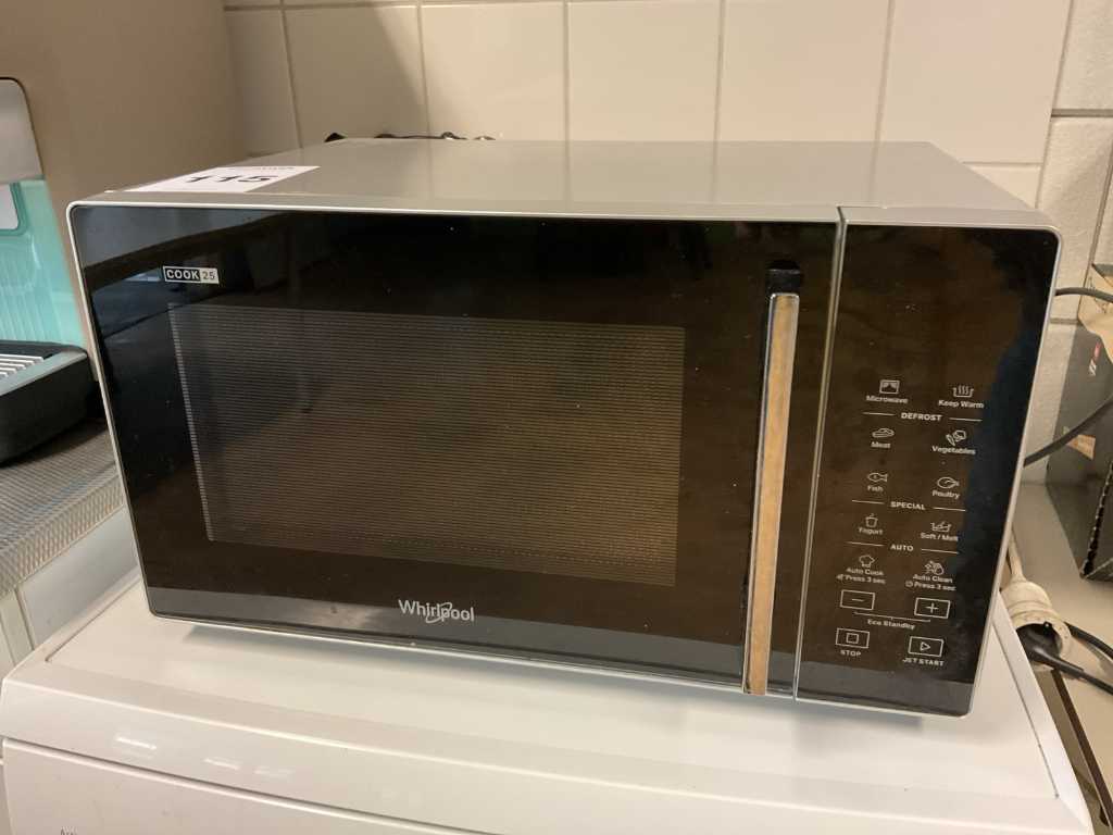Whirlpool Microwave and contents cabinets