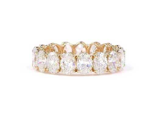 Inelul eternității din aur galben de 14 carate cu 5,50 ct. Diamond