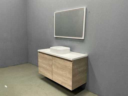 Detremmerie – Weiß – Badezimmermöbel 120 cm