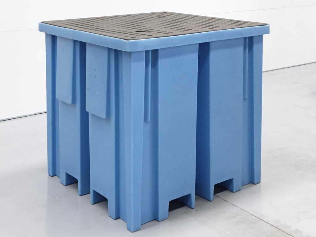 Collection tray for 1 x IBC with grid, 4 lifting sides, As new ( Showroom model) 