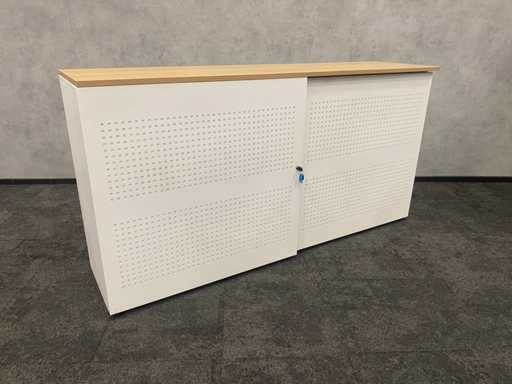 Armadio acustico a porta scorrevole bianco - con chiave