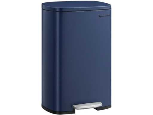 Kitchen waste bin, soft-close, Blue 50 l