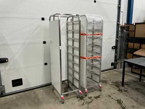 Chariot d’étagère en acier inoxydable