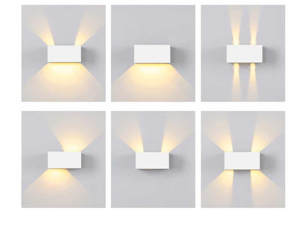 12W LED Applique Murale Interieur Up and Down Lampe murale Blanc Chaud,  Angle de Faisceau Réglable