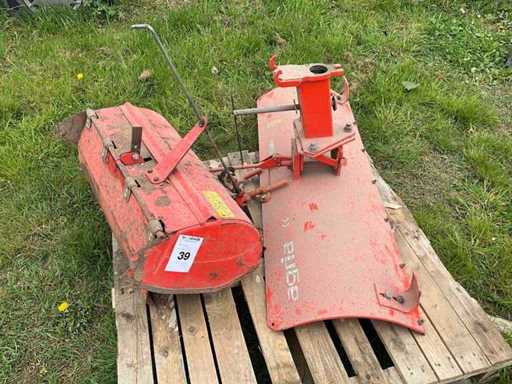 Agria Tiller + tractor horticol cu lamă de zăpadă