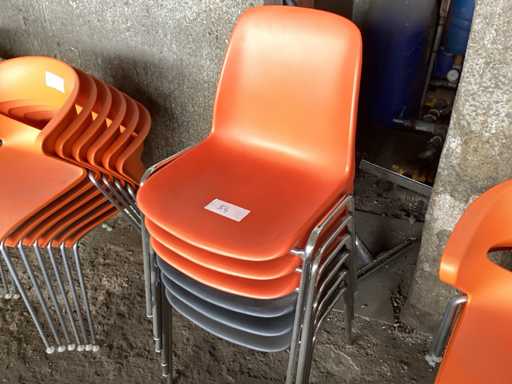 Sedie in plastica struttura in metallo (6x)