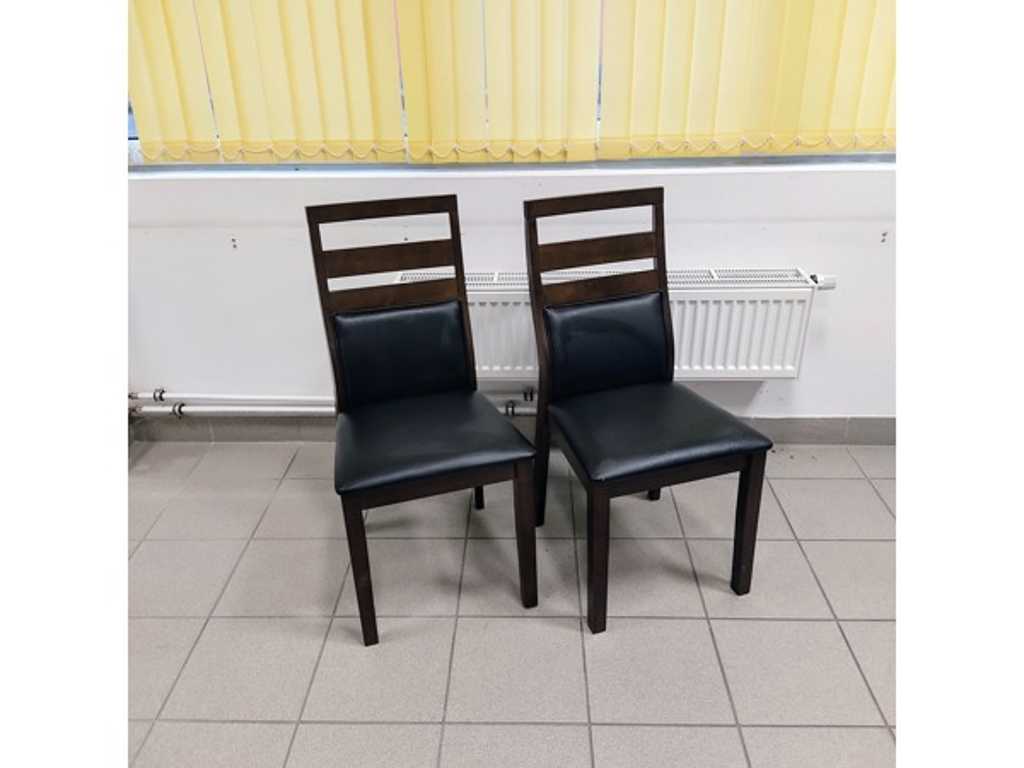 2 fauteuils de la série Dhalia - Chaise Cappuccino - Gastrodiskont
