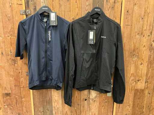 Tricou cu mânecă scurtă GripGrab PACR/Ride și geacă antivânt - L