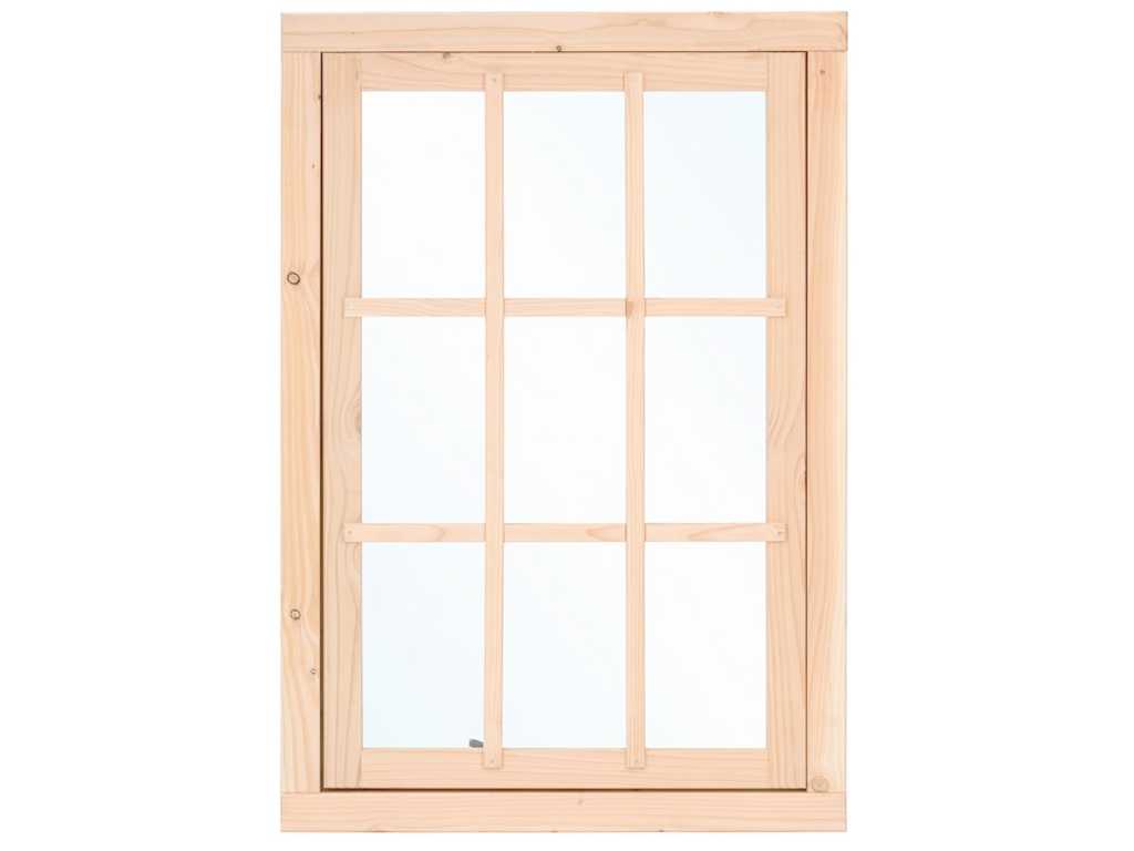 Woodvison - Fenêtre en épicéa avec vantail 137x90 cm (2x)