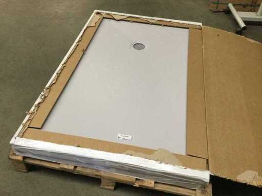  Sanibad MG Premium Douchevloer 140x90 cm – Grijs – Douchebak (2x)