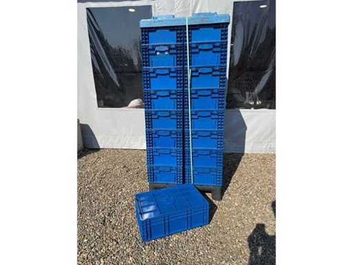 euronorm - pojemnik magazynowy 600x400x210mm - 32 elementy z pokrywką