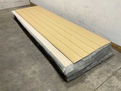 Bande de façade en cèdre - Classe feu A2 - Beige - 360x18,6x1,2 cm (144x)