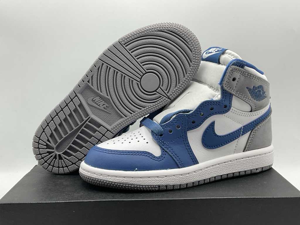 Nike Jordan 1 Retro High OG High True Blue Kids Sneakers 28