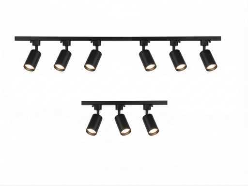 3 meter Railsysteem met 9 st railspot GU10 fitting(1x)