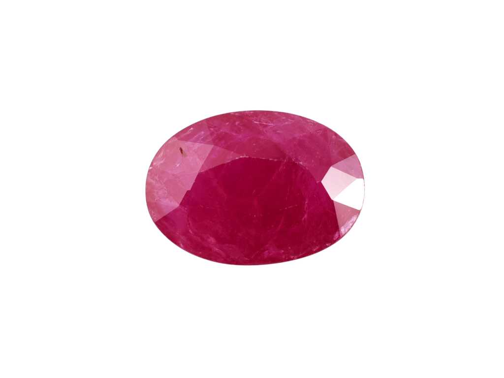 Natural ruby oval cut 3.18 carats IGI certified