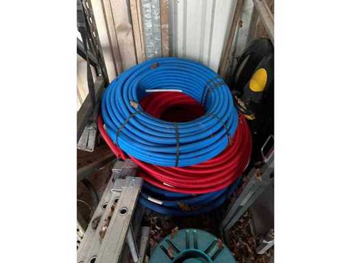 Mantelbuizen blauw en rood