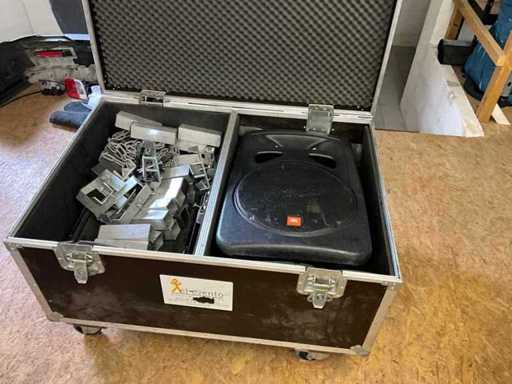 Custodia con 2 x JBL EON 1500 strong usato Case 110x77x55cm