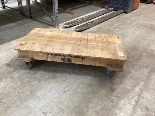 Lager Transportwagen für 4 Schwerlast-Lenkrollen, große Lenkrollen stabile Ausführung 140x70