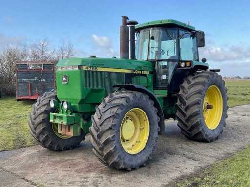 1989 John Deere 4755 Vierwielaangedreven landbouwtractor