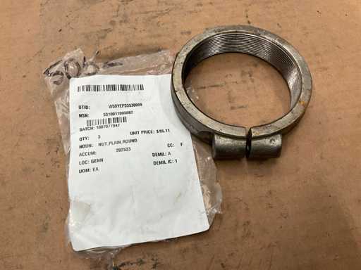 Écrou rond uni (3x)