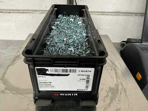 Würth 6.45 kg Inslagmoer H8 x 15 - M4 in stapelbare bak