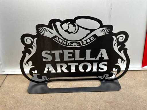 Stella Artois lăcuită pe picior Logo-uri din tablă de oțel