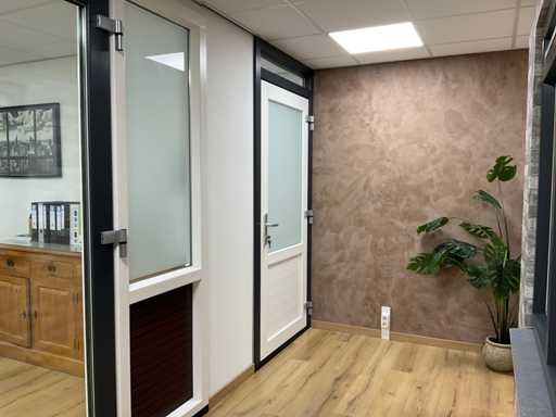 Porte extérieure en plastique Novafront dans le cadre