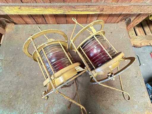 Set de lumini ancoră din cupru cu lentile Fresnel