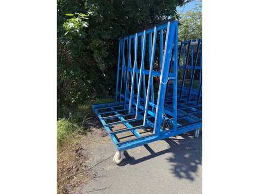 Glazen Transporttrolley - Glas Transport Trolley Raamframe Castors Glas Transport Transport Trolley Transport Trolley Trolley