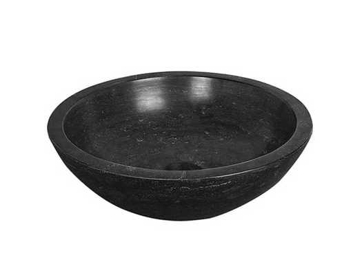 WB - 39,3520 - Waschbecken aus Hartstein, Waschbecken rund 40x12 cm