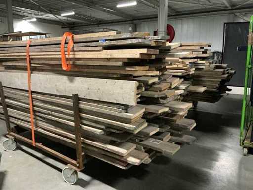 Lot of scaffolding wood