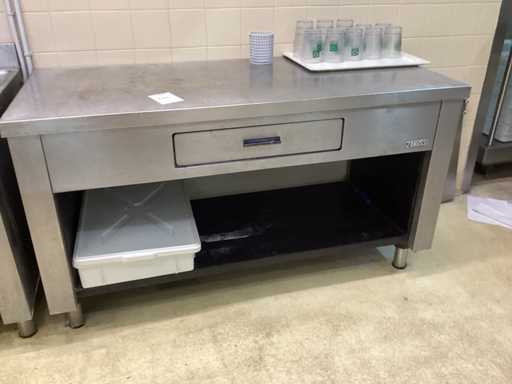 ZANUSSI stainless steel table with drawer