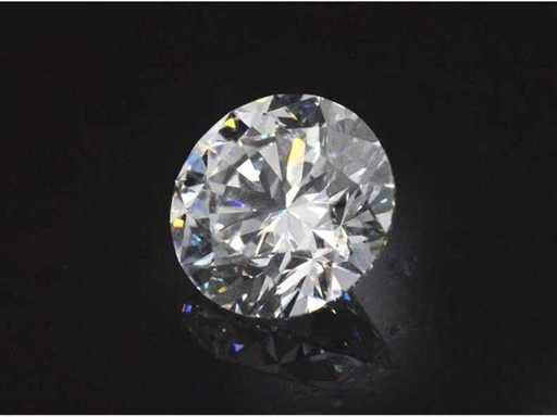 Diamant naturel authentique rond avec certificat GIA - 0,71 carat