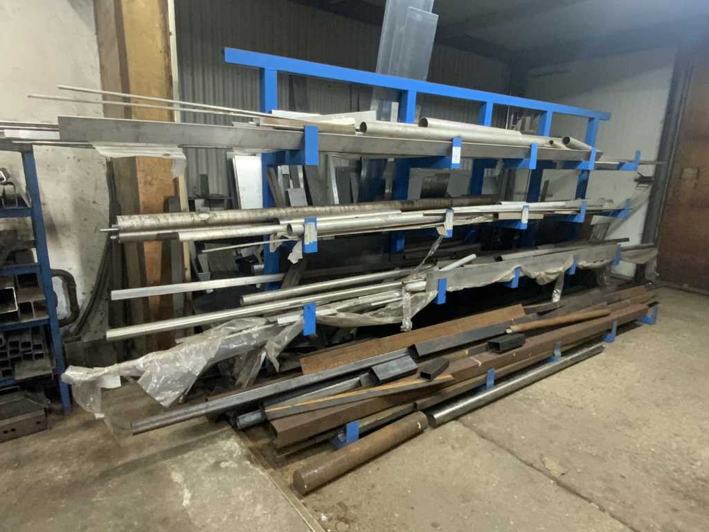Batch of metal stocks with scaffolding.