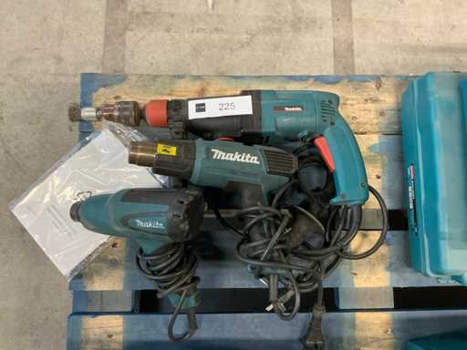 Makita HR2410 Boormachine met 2 heatguns