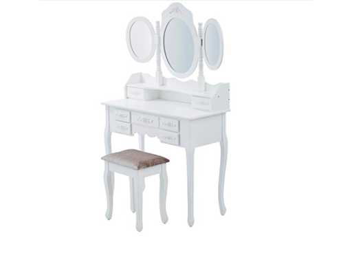 Masă de machiaj - albă 