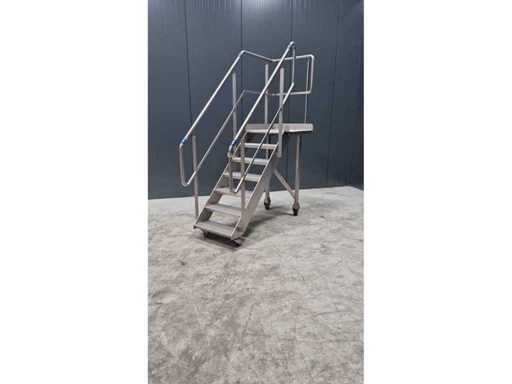 Stainless steel platform with stairs mobile