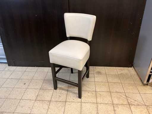 Tabourets de bar en cuir synthétique à demi-hauteur (3x)