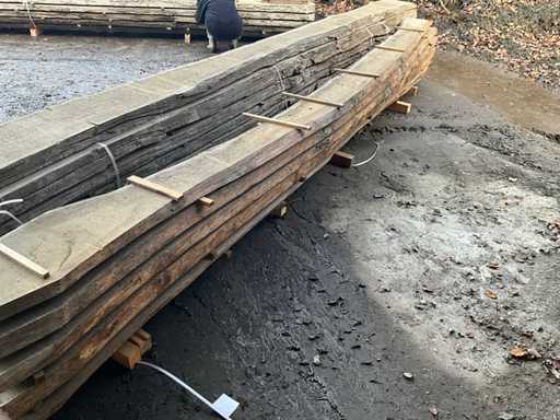 Eiken boomstammenplanken (6x)